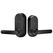 CERRADURA INTELIGENTE WI-FI / ESCÁNER DE HUELLA DIGITAL / TECLADO TÁCTIL / COMPATIBLE CON APP / 8 BATERÍAS AA / PUERTA INTERIOR Y EXTERIOR / FUNCIÓN NORMALMENTE ABIERTO / FCC CLASE B