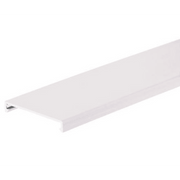 TAPA PARA CANALETA RANURADA, DE 57.2 MM DE ANCHO, 1828.8 MM DE LARGO, COLOR BLANCO
