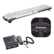KIT DE SIRENA VEHICULAR H2 COVERT, BOCINA DE USO RUDO Y TORRETA 48" SERIE 12 CON 130 LED, DUAL COLOR ROJO/AZUL/CLARO/AMBAR, IDEAL PARA EQUIPAR UNIDADES DE POLICIA