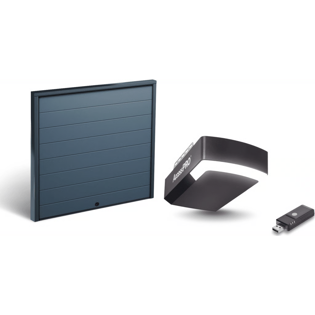 KIT COMPLETO INCLUYE /PUERTA D/ GARAGE / APDOORL 16X8 PIES / LISA LINEA CENTRAL / INSULADA / INTERFASE ACCESSWIFI / MOTOR FS1000M / 1/2HP / FUERTE/SILENCIOSO/LUZ LED/MOTOR DC .