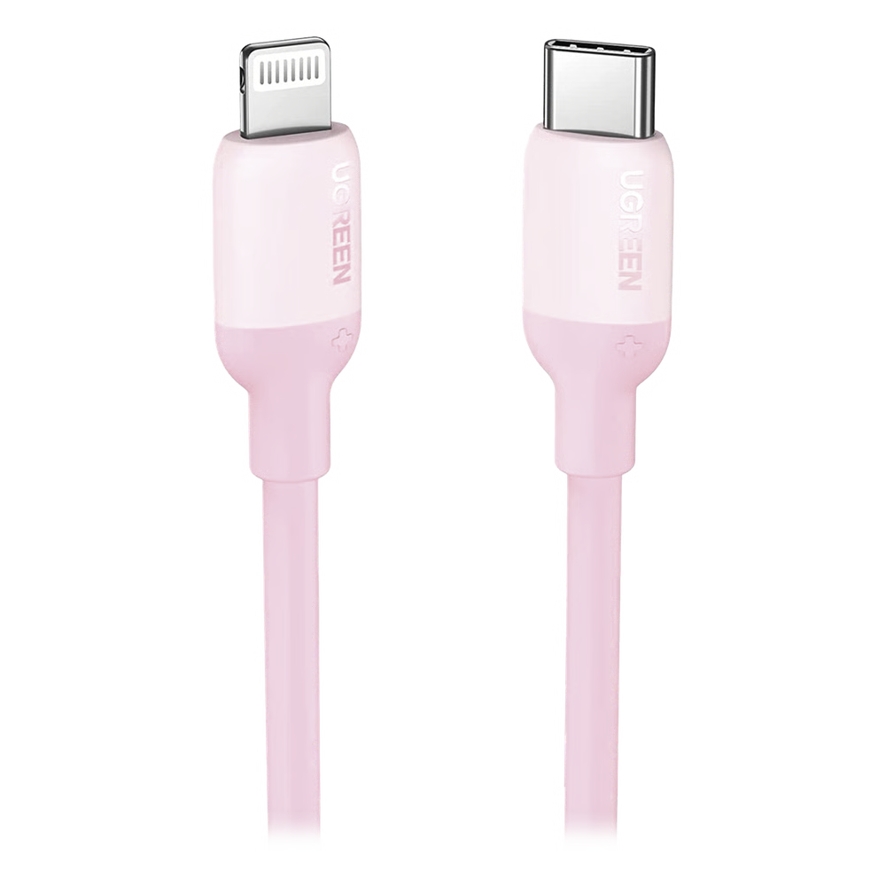 CABLE USB-C A LIGHTNING / CERTIFICADO MFI / 1 METRO / ADECUADO PARA IPHONE, IPAD, IPOD / CARGA RÁPIDA PD 20W /  SINCRONIZACIÓN DE DATOS DE HASTA 480 MBPS / GOMA DE SILICONA Y  TPE. / SUAVE AL TACTO / COLOR PINK