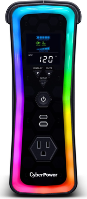 UPS GAMER DE 1500 VA/1000 W, TOPOLOGÍA LÍNEA INTERACTIVA, ENTRADA 120 VCA  NEMA 5-15P, Y 13 SALIDAS NEMA 5-15R, PUERTO USB, CON REGULADOR DE VOLTAJE (AVR)