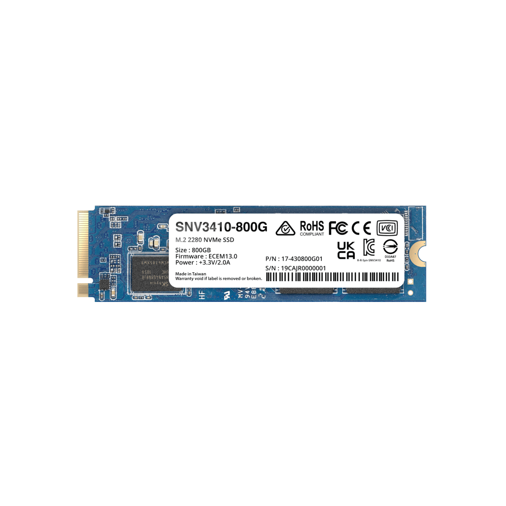 SSD NVME M.2 SNV3410/3510 | SSD 400GB | ALTO RENDIMIENTO 400000 IOPS LECTURA | 70000 IOPS ESCRITURA | RESISTENCIA 1022 TBW | PROTECCIÓN DE DATOS INTEGRAL | ANÁLISIS DE VIDA ÚTIL | DISEÑADA PARA SISTEMAS SYNOLOGY.-Servidores / Almacenamiento-SYNOLOGY-Bsai Seguridad & Controles