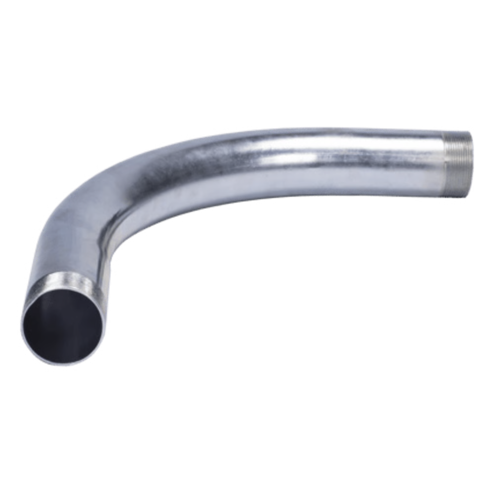CODO DE 1 1/2" ( 38 MM) PARA TUBO PARED GRUESA (IMC) / GALVANIZADO / ETIQUETA AMARILLA.
