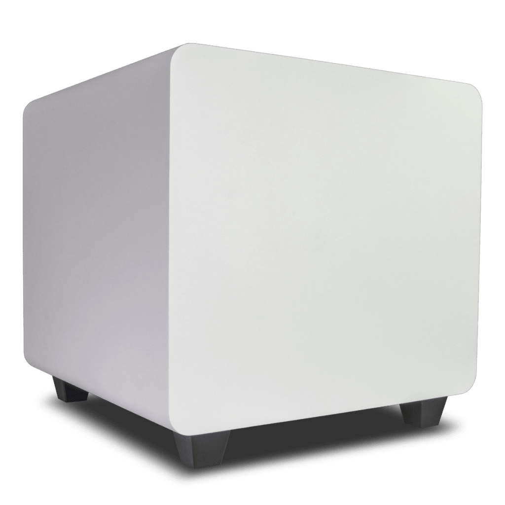 SUBWOOFER ACTIVO DE 12IN | DISEÑO DOWN-FIRING | 500W RMS | RECINTO SELLADO | ACABADO BLANCO