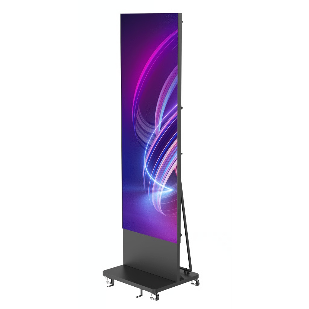 POSTER LED DE PISO / PIXEL PITCH 1.8 MM / MODULAR (PUEDE CRECER CON MAS POSTERS) / CASE PARA TRANSPORTE / USO EN INTERIOR / CALIDAD DE VIDEO DESTACADA