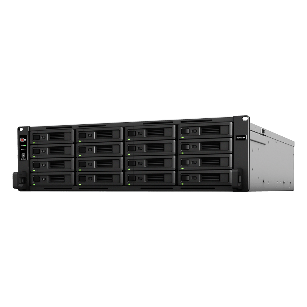 SERVIDOR DE ALMACENAMIENTO SYNOLOGY RACKSTATION RS4021XS+ | 16 BAHÍAS | PROCESADOR INTEL XEON D-1541 DE 8 NÚCLEOS | MEMORIA 16 GB AMPLIABLE A 64 GB | RAID F1, 0, 1, 5, 6, 10 | 403,000 IOPS | 6,200 MB/S LECTURA SECUENCIAL | ENERGÍA RED-Servidores / Almacenamiento-SYNOLOGY-Bsai Seguridad & Controles