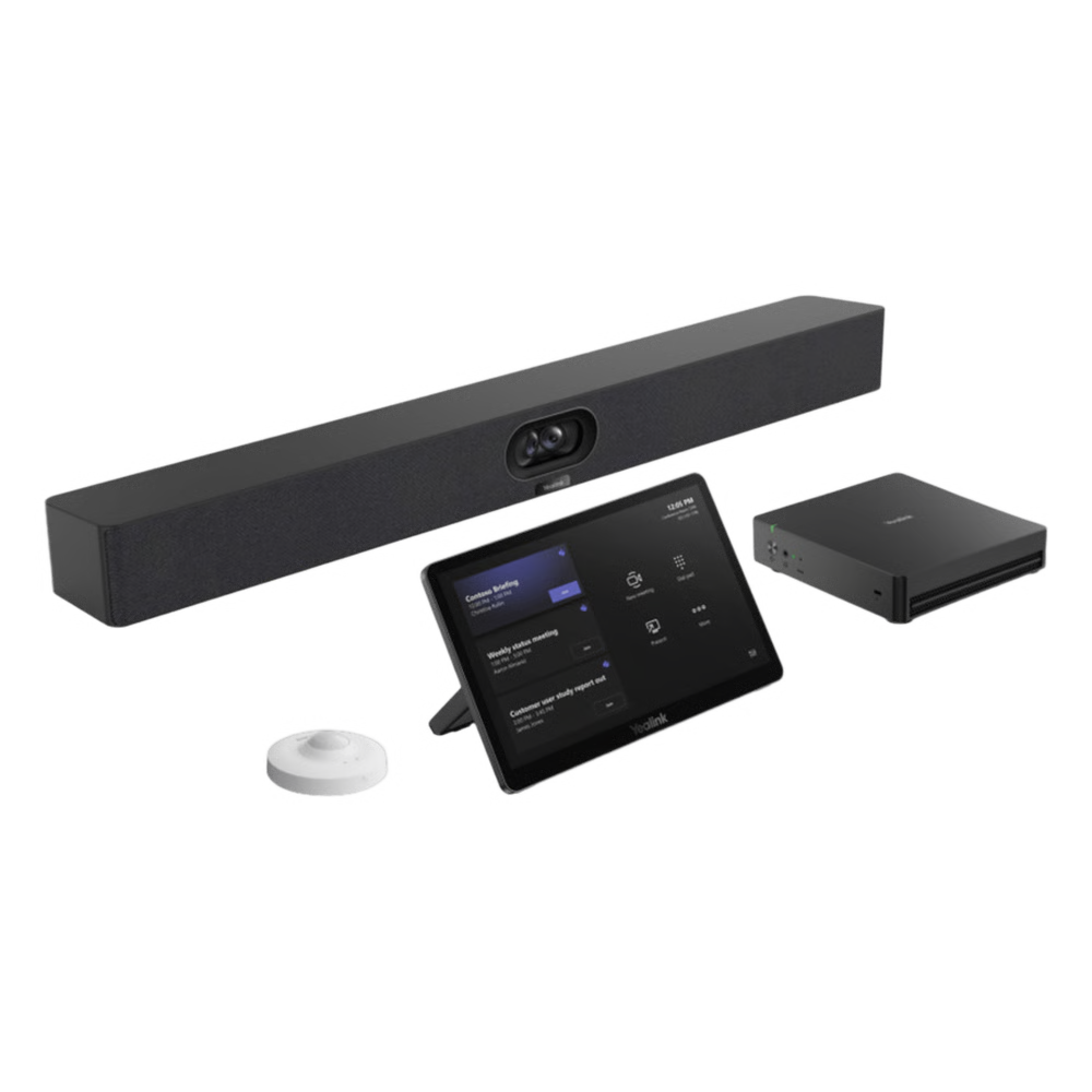 SISTEMA DE VIDEOCONFERENCIA MVC?S40?C5U DE YEALINK PARA SALAS PEQUEÑAS Y MEDIANAS CON MICROSOFT TEAMS NATIVO, ROOMSENSOR INTELIGENTE Y CONTROL TÁCTIL AVANZADO