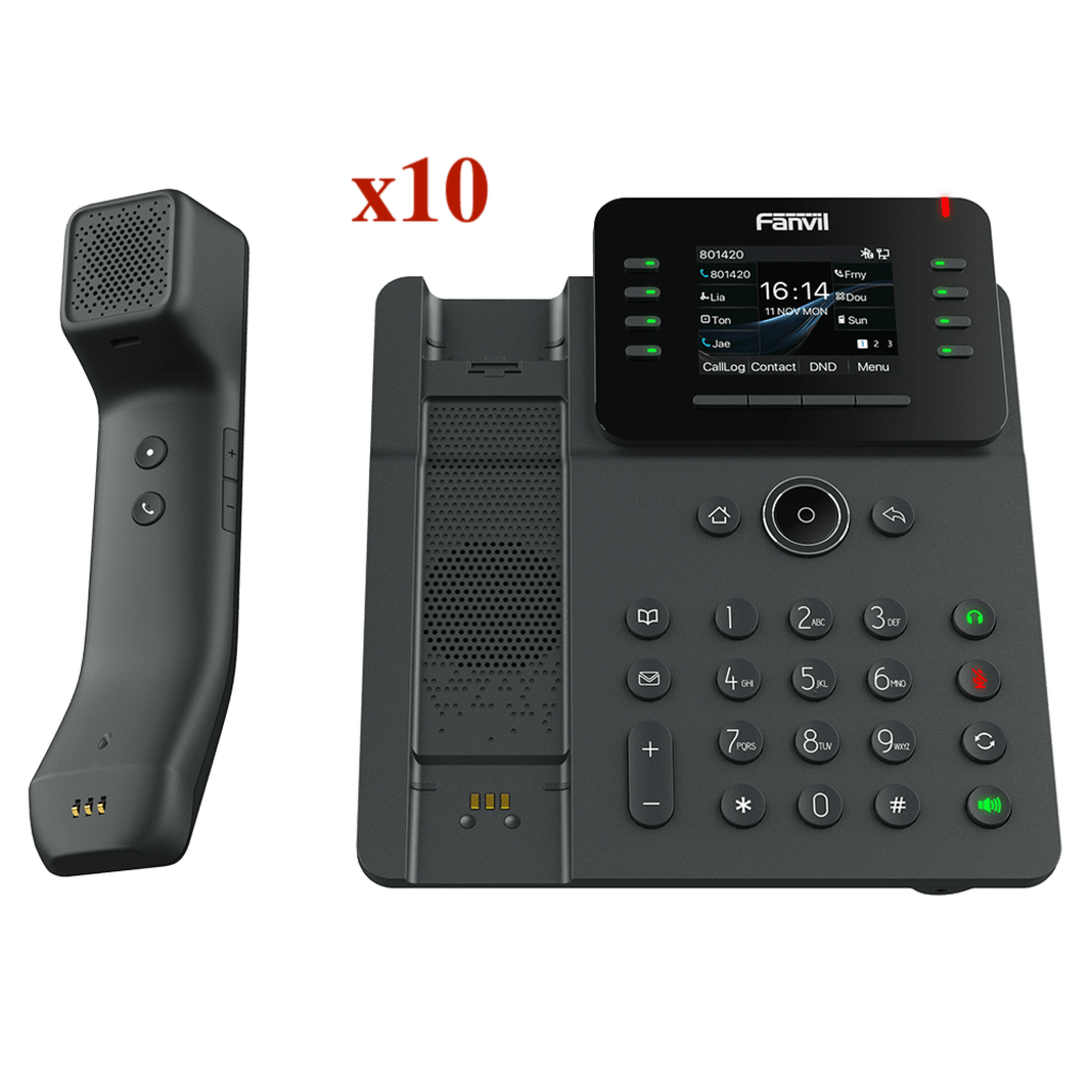 KIT MODELO V62PRO ¡LLÉVATE 10 TELÉFONOS POR EL PRECIO DE 5!-VoIP - Telefonía IP - Videoconferencia-FANVIL-Bsai Seguridad & Controles