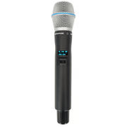 MICRÓFONO MANO INALÁMBRICO EP-59H | RANGO FRECUENCIA 470-510MHZ, 540-590MHZ, 640-690MHZ, 807-830MHZ | POTENCIA SALIDA ≥10DBM | AUTONOMÍA >10 HORAS | MUTE AUTOMÁTICO POR CAÍDA | DISPLAY OLED | 7 NIVELES POTENCIA AJU