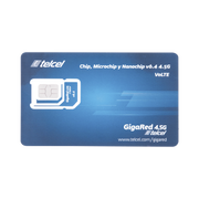 SIM TELCEL 6 GB MENSUAL PARA DISPOSITIVOS MÓVILES 3G/4G (TELCEL) 1 AÑO DE SERVICIO (SOLO DATOS)