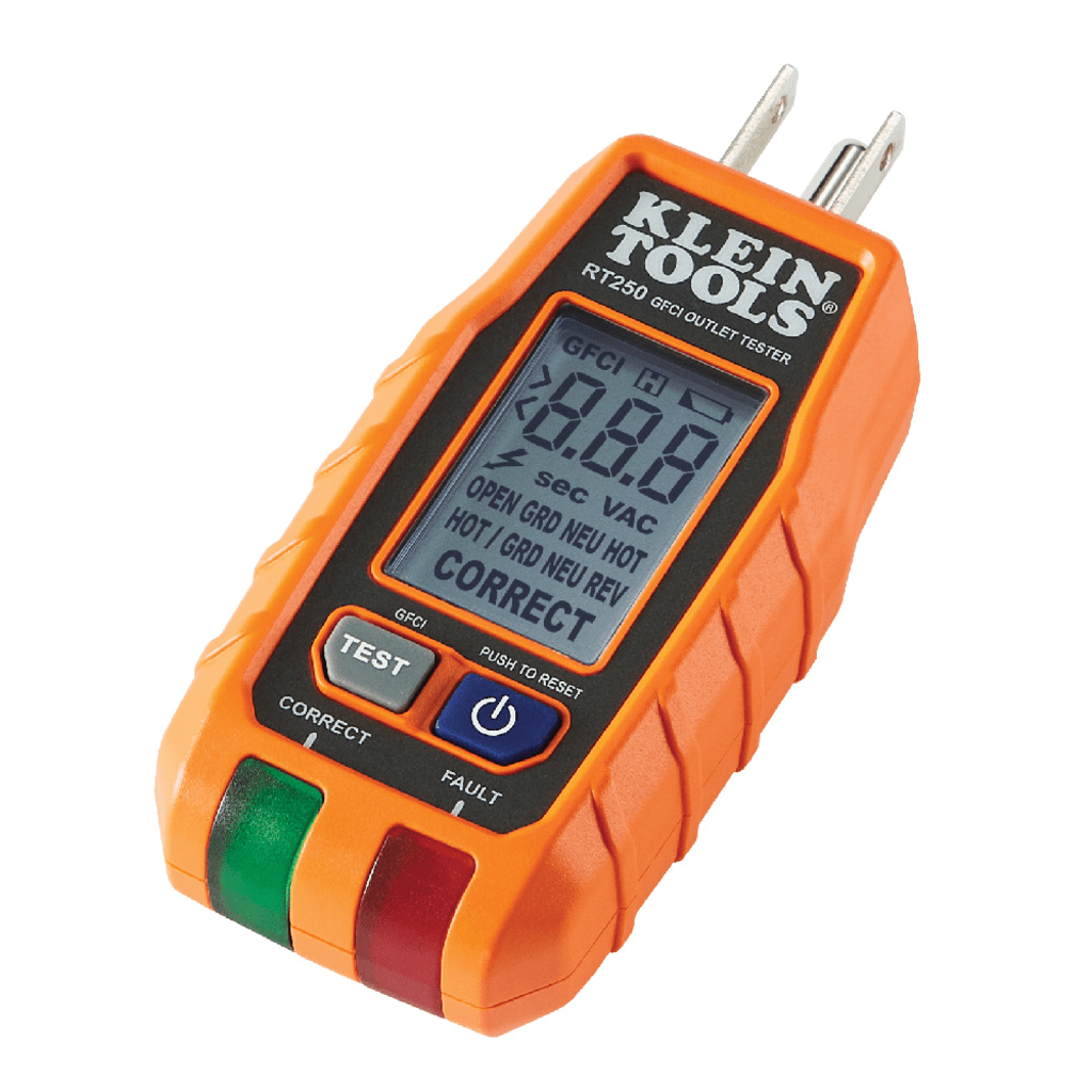 PROBADOR DE TOMACORRIENTES CON INTERRUPTOR DE FALLA A TIERRA (GFCI) CON PANTALLA LCD.-Herramientas-KLEIN TOOLS-Bsai Seguridad & Controles
