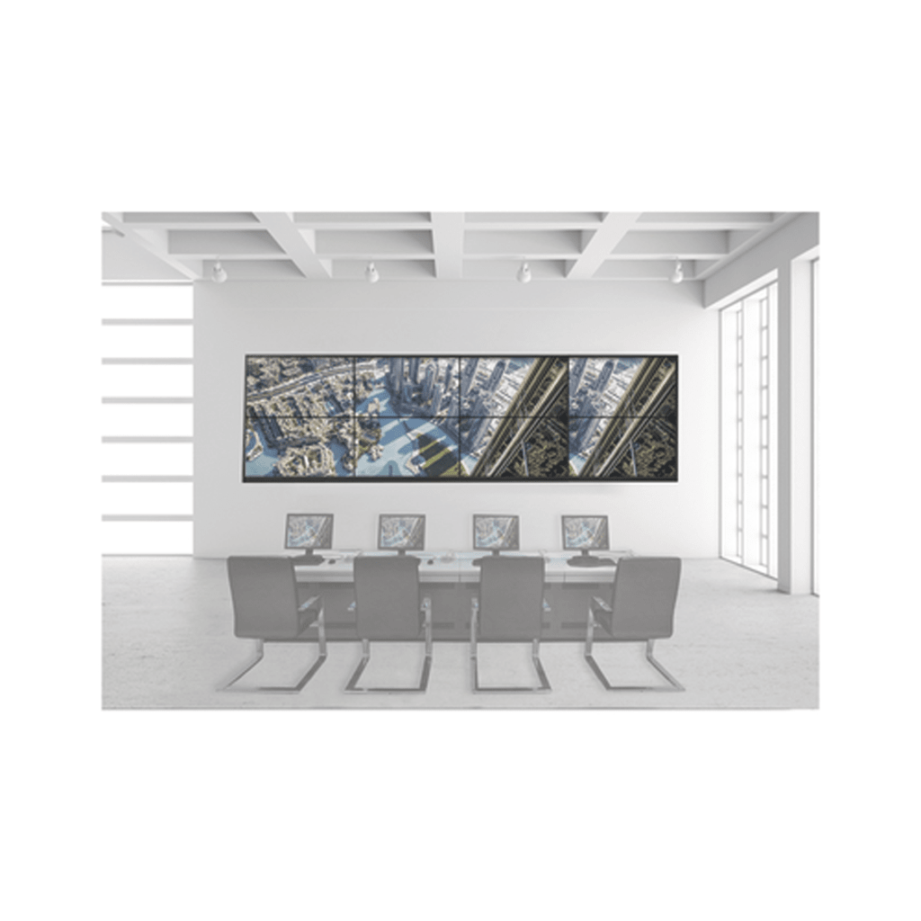 KIT VIDEOWALL 4X2 / INCLUYE 8 PANTALLAS DE 55" / DECODER / BASE DE PARED-Monitores Pantallas y Mobiliario-HIKVISION-Bsai Seguridad & Controles
