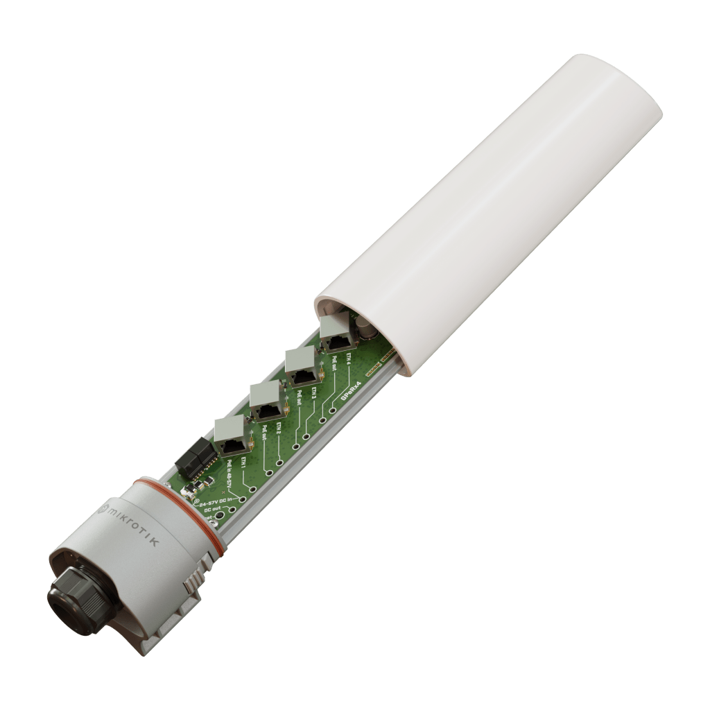 (GPERX4) EXTENSOR POE ADMINISTRABLE SWOS PARA EXTERIOR/ 3 PUERTOS DE SALIDA AF/AT / POE IN 90 WATTS / PUERTOS AISLADOS