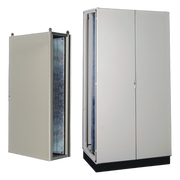 GABINETE DE ACERO IP55  (1200 X 2000 X 600 MM) CON PLACA TRASERA INTERIOR METÁLICA Y PUERTA DOBLE
