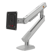 BRAZO ERGONÓMICO PARA MONITOR A5-XS / SOPORTE 17\" A 32\" / VESA 75X75 Y 100X100 MM / CARGA 2-7 KG (4.4-15.4 LBS) / AJUSTE DE TENSIÓN / ROTACIÓN ±90° / COLOR BLANCO / INSTALACIÓN ABRAZADERA O PASACABLES