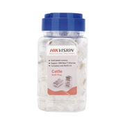 BOTE CON 100 PIEZAS DE PLUG MODULAR RJ45 / CAT 5E / CHAPADO EN ORO A 30 MICRAS / SIN BLINDAJE / FACIL INSTALACIÓN / USO INTERIOR / SOPORTA NORMA TIA-568B / CUMPLE CON ROHS 2.0-Cables y Conectores-HIKVISION-Bsai Seguridad & Controles