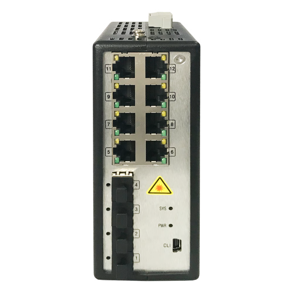 SWITCH GIGABIT POE+ / INDUSTRIAL / ADMINISTRABLE / 8 PUERTOS GIGABIT POE+ (30 W) / 4 PUERTOS SFP / 250 W TOTAL / 48 A 57 VCD / IDEAL PARA PROYECTOS