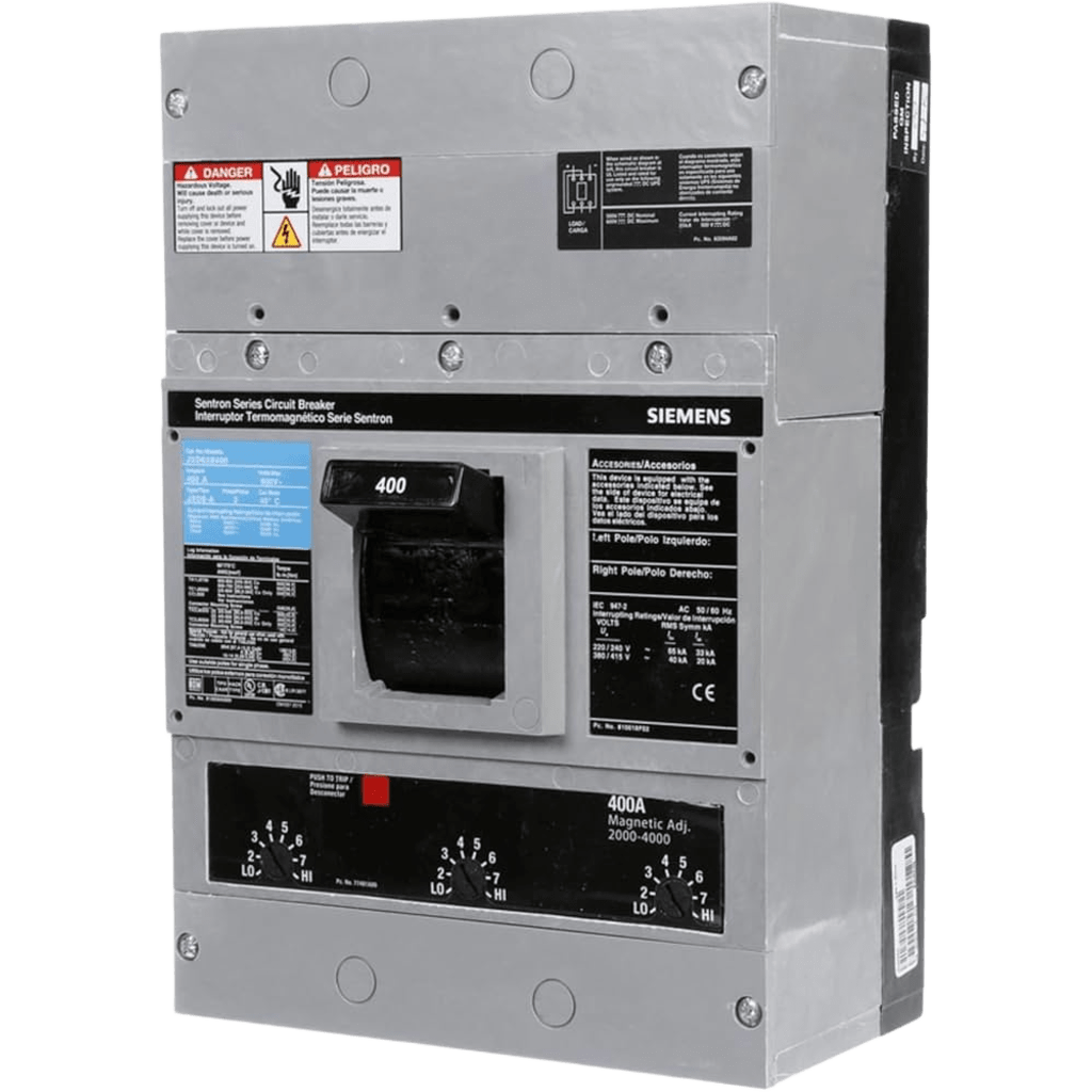 INTERRUPTOR TERMOMAGNÉTICO 600V 3X400A, SIN ZAPATAS PRINCIPALES.-Área Eléctrica-SIEMENS-Bsai Seguridad & Controles
