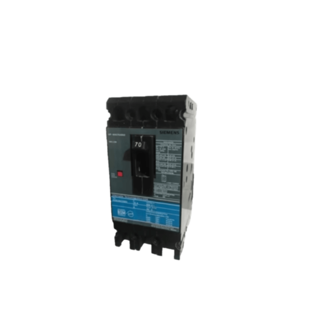 INTERRUPTOR TERMOMAGNÉTICO ED6 600V 3X70A, SIN ZAPATAS PRINCIPALES.-Área Eléctrica-SIEMENS-Bsai Seguridad & Controles