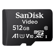 MEMORIA MICROSD SANDISK 512GB / ALTA RESISTENCIA / VIDEOVIGILANCIA / CLASE 10