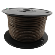 CABLE ELÉCTRICO COLOR CAFÉ CALIBRE 14 / UL 1015-1230 / 600 VOLTIOS / TEMPERATURA 105°C SECO 75°C HÚMEDO / COBRE ESTAÑADO CLASE K / AISLANTE PVC RETARDANTE DE LLAMA VW-1 / RESISTENTE A HUMEDAD ABRASIÓN ÁCID