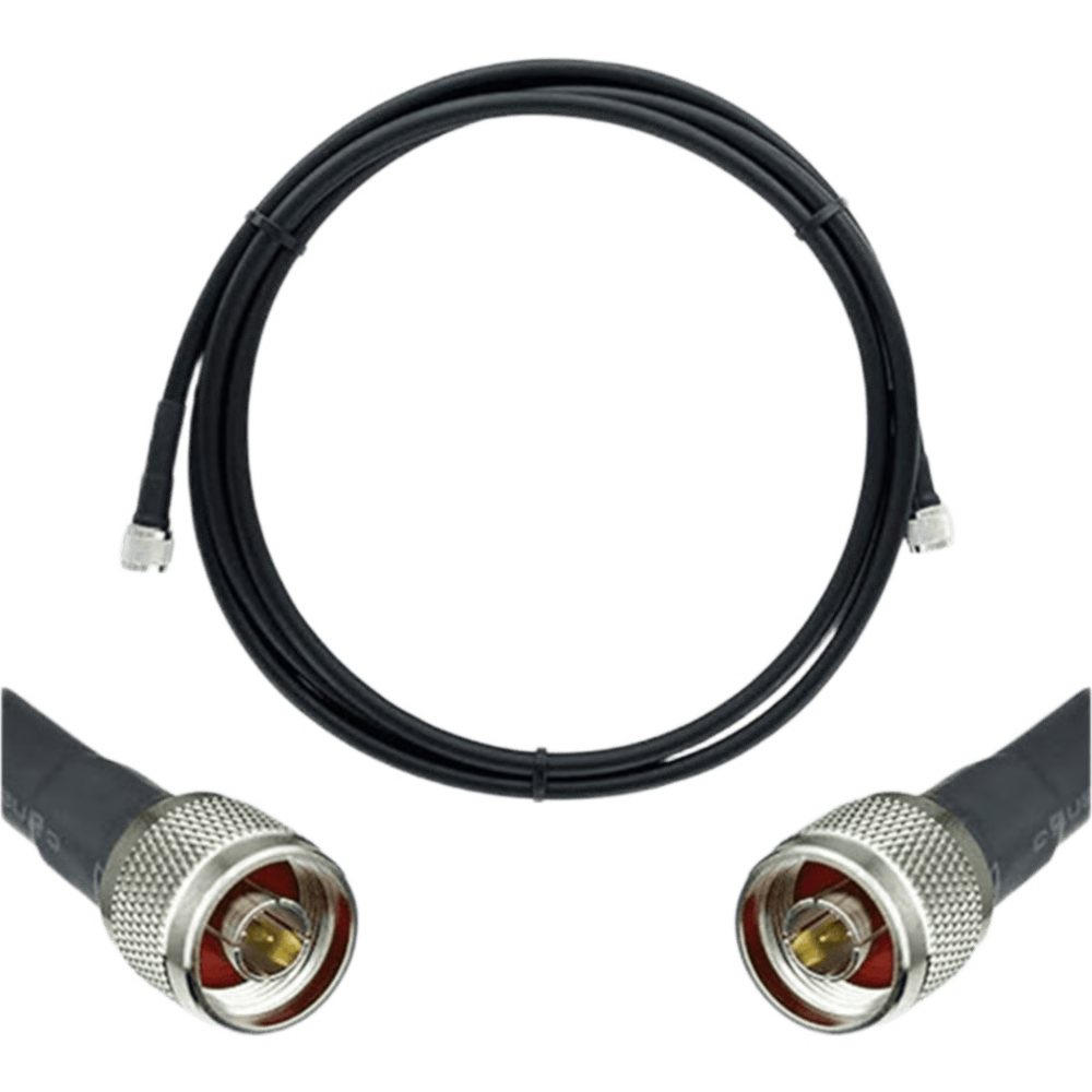 JUMPER COAXIAL DE 50 OHM CON CABLE WILSON-400 | CONECTOR N MACHO EN LOS EXTREMOS | 9.14 METROS (30 PIES) DE LONGITUD.
