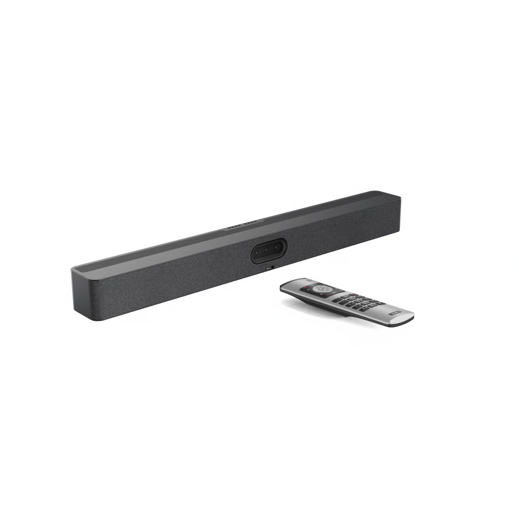BARRA DE VIDEOCONFERENCIA YEALINK A50 CON IA Y CONTROL REMOTO VCR11, TODO EN UNO PARA SALAS MEDIANAS Y GRANDES CON SEGUIMIENTO AUTOMÁTICO DEL HABLANTE