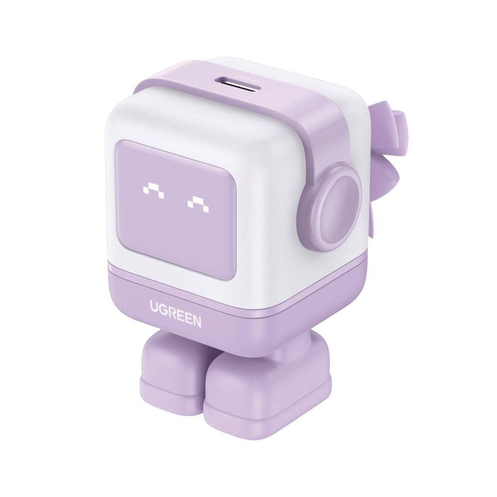 CARGADOR MINI GANROBOT 30W SERIE UNO | 1 USB-C DE CARGA RÁPIDA | TECNOLOGÍA GAN II | MULTIPROTOCOLO PD/QC/SCP/FCA | CARGA INTELIGENTE | PANTALLA LED | ZAPATO MAGNÉTICO EXTRAÍBLE | THERMAL GUARD | COLOR LILA.-Accesorios Generales-UGREEN-Bsai Seguridad & Controles