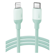 CABLE USB-C A LIGHTNING / CERTIFICADO MFI / 1 METRO / ADECUADO PARA IPHONE, IPAD, IPOD / CARGA RÁPIDA PD 20W /  SINCRONIZACIÓN DE DATOS DE HASTA 480 MBPS / GOMA DE SILICONA Y  TPE. / SUAVE AL TACTO / COLOR  GREEN