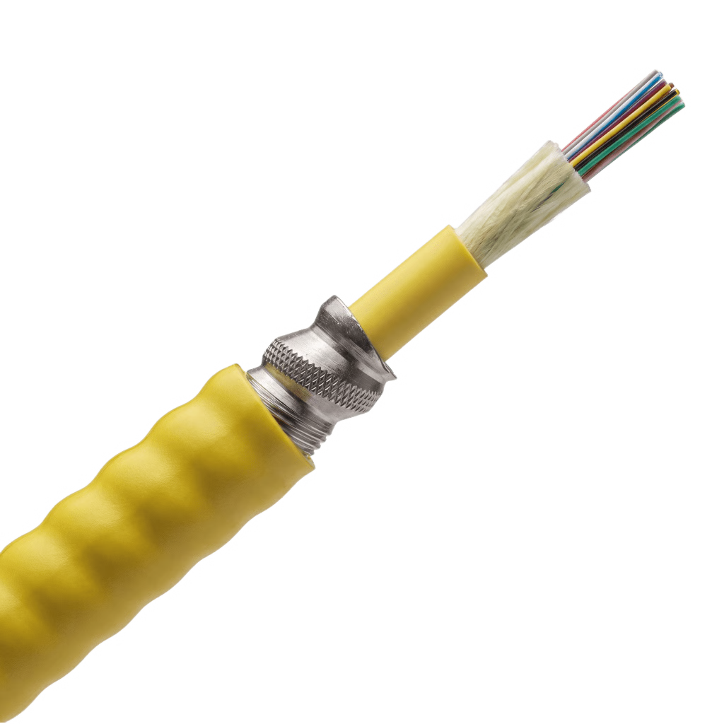 CABLE DE FIBRA ÓPTICA DE 12 HILOS, MONOMODO OS2, INTERIOR, ARMADA, TIGHT BUFFERED 900UM, OFCR (RISER), PRECIO POR METRO