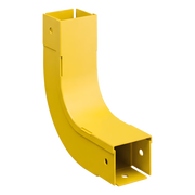 BAJADA VERTICAL INTERIOR DE 90º, PARA USO CON CANALETAS 2X2 FIBERRUNNER™, COLOR AMARILLO