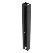ORGANIZADOR VERTICAL PATCHRUNNER™, SENCILLO (SOLO FRONTAL), PARA RACK ABIERTO DE 45 UNIDADES, 8 IN DE ANCHO, COLOR NEGRO