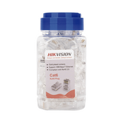 BOTE CON 100 PIEZAS DE PLUG MODULAR RJ45 / CAT 6 / CHAPADO EN ORO A 30 MICRAS / SIN BLINDAJE / FACIL INSTALACIÓN / USO INTERIOR / SOPORTA NORMA TIA-568B / CUMPLE CON ROHS 2.0-Cables y Conectores-HIKVISION-Bsai Seguridad & Controles