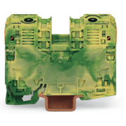 BORNA DE TIERRA, 2 CONDUCTORES 35 MM², POWER CAGE CLAMP, POLIAMIDA PA66, MONTAJE CARRIL DIN 35X15, VERDE-AMARILLO, APLICACIONES FERROVIARIAS Y MARINAS
