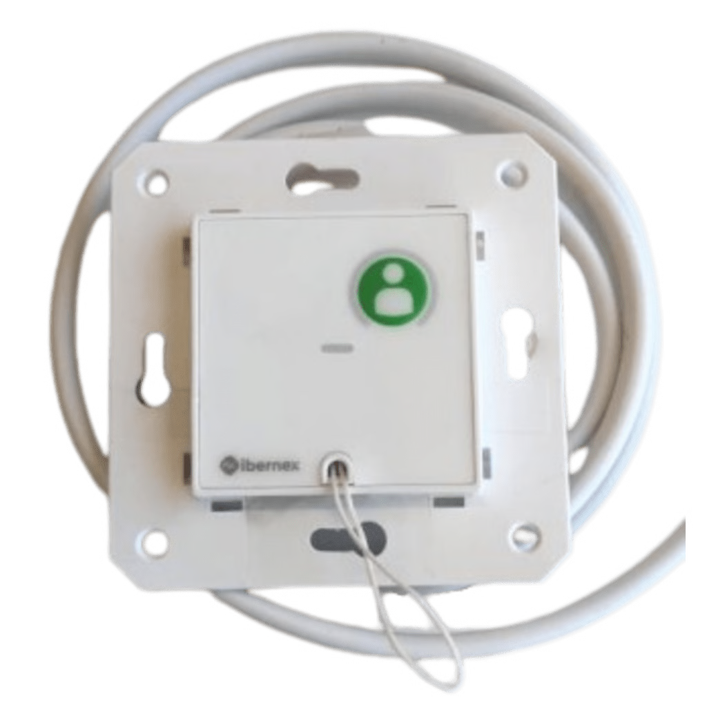 MÓDULO ASISTENCIAL DE EMPOTRAR IP67 / MATERIAL ABS ANTIMICROBIANO / BOTÓN CANCELACIÓN / INDICADOR LUMINOSO DE ALARMA Y PRESENCIA / RS485 / COMPATIBLE CAJAS EUROPEAS Y AMERICANAS