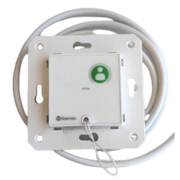 MÓDULO ASISTENCIAL DE EMPOTRAR IP67 / MATERIAL ABS ANTIMICROBIANO / BOTÓN CANCELACIÓN / INDICADOR LUMINOSO DE ALARMA Y PRESENCIA / RS485 / COMPATIBLE CAJAS EUROPEAS Y AMERICANAS
