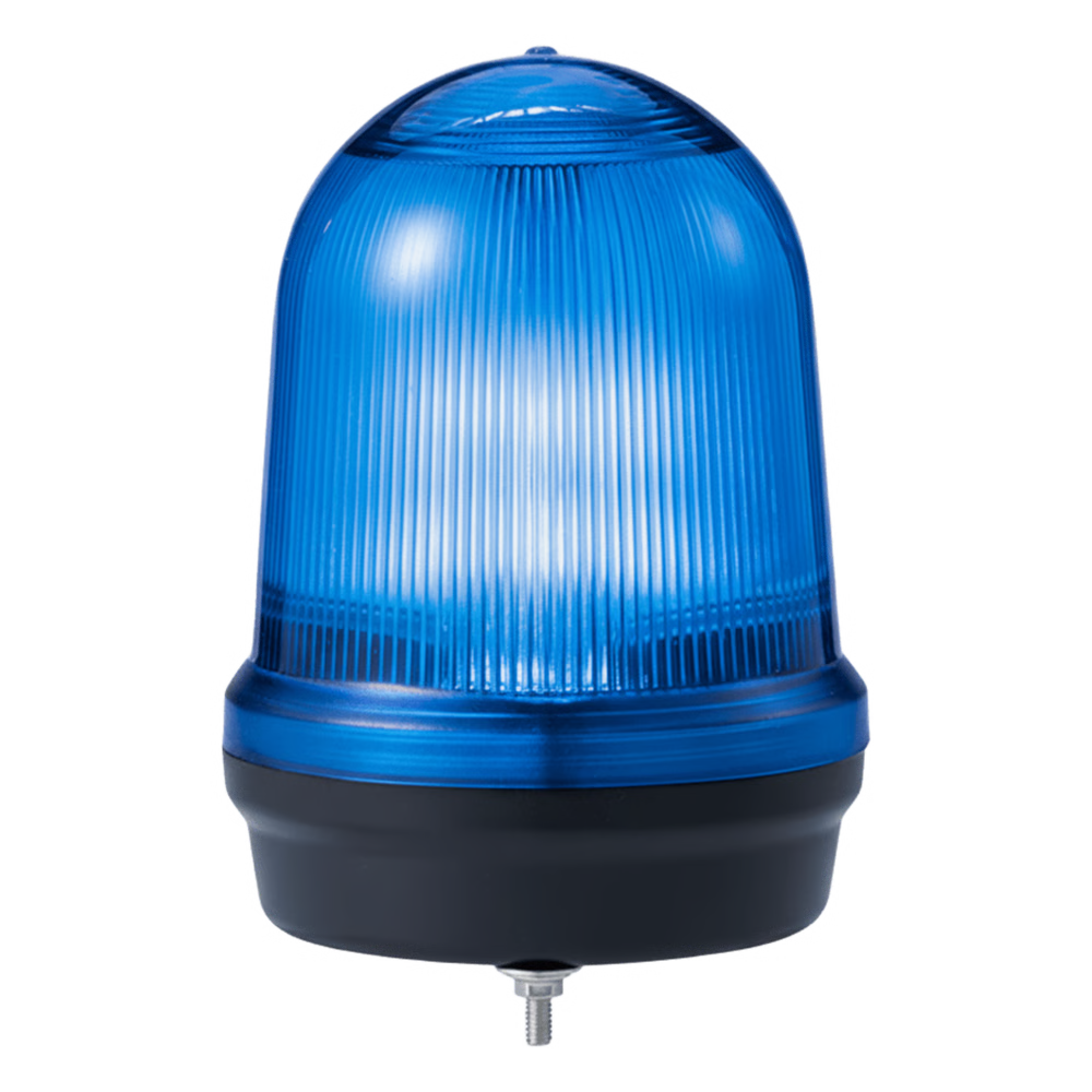 LUZ DE SEÑAL LED MULTIFUNCIÓN VOLTAJE  110-220 VCA, LED CON 4 PATRONES  FIJO, FLASHEANTE, SIMULACIÓN GIRATORIO Y ESTROBOSCÓPICO / IP65 / -30 °C A +50 °C / COLOR AZUL