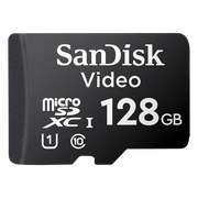 MEMORIA MICROSD SANDISK 128GB / ALTA RESISTENCIA / VIDEOVIGILANCIA / CLASE 10
