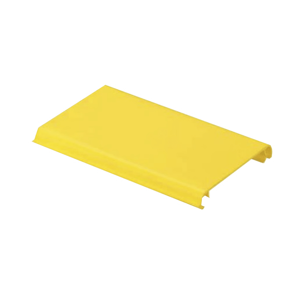 TAPA CON BISAGRA A PRESIÓN PARA CANALETA FIBERRUNNER™ FR4X4YL6, DE PVC RÍGIDO, COLOR AMARILLO, 10 FT. DE LARGO