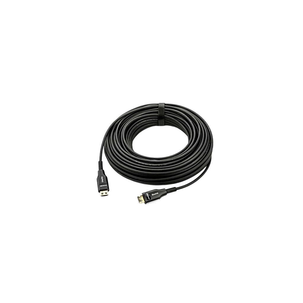 CABLE OPTICO HDMI HÍBRIDO | 4K@60HZ 18 GBPS | 20 M | FIBRA OM3 + COBRE | LSHF | BAÑADO ORO 24K | HDCP 2.2 | HDR | ARC | CEC