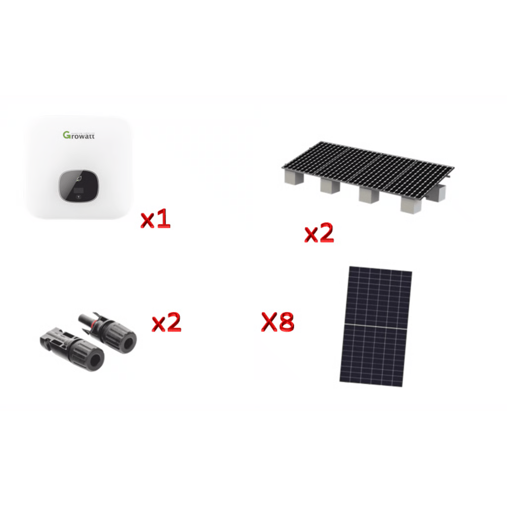 KIT SOLAR INTERCONEXION  / 5KW  220VCA / INVERSOR GROWATT / MONTAJE INCLUIDO