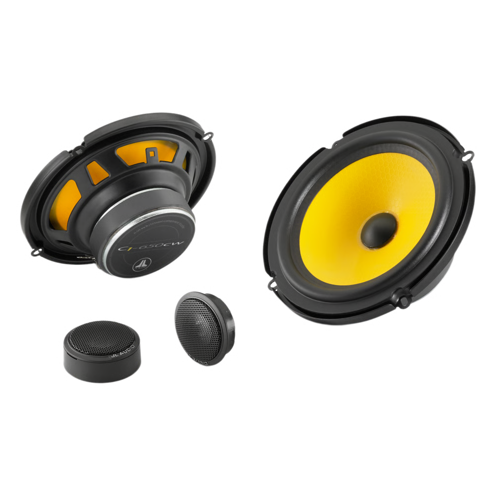 JL AUDIO® C1 / CAR AUDIO / SISTEMA DE COMPONENTE DE 6,5" / CONO DE POLIPROPILENO MINERAL / TWEETER CÚPULA DE ALUMINIO / 4 &OMEGA; / REJILLAS DE TWEETER INCLUIDAS / CONECTORES DE PALA / MONTAJE EMPOTRADO Y SUPERFICIE
