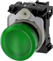 LAMPARA DE SEÑALIZACIÓN PLÁSTICA CON LED COLOR VERDE, 110VCA