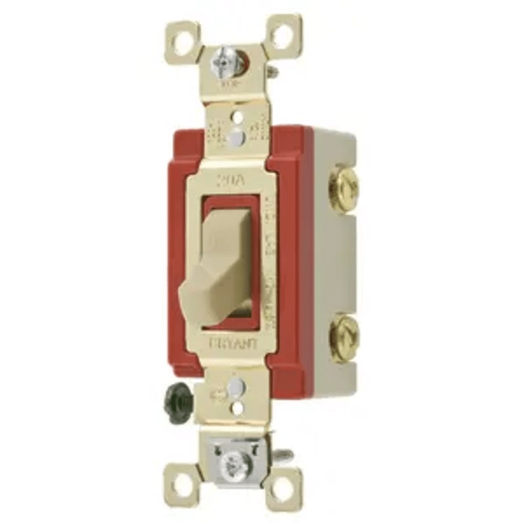 INTERRUPTOR DE PALANCA 20 A 120-277 V CA/ GRADO INDUSTRIAL/ COLOR MARFIL.-Área Eléctrica-HUBBELL-Bsai Seguridad & Controles