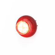 ESTROBO OCULTO DE 12 LED, ROJO/CLARO, BISEL NEGRO