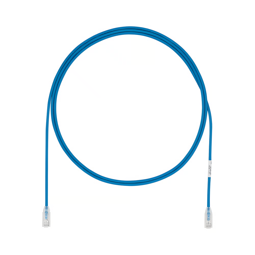 CABLE DE PARCHEO UTP CAT6A, CM/LSZH, DIAMETRO REDUCIDO (28AWG), COLOR AZUL, 2 METROS (6.56 PIES)