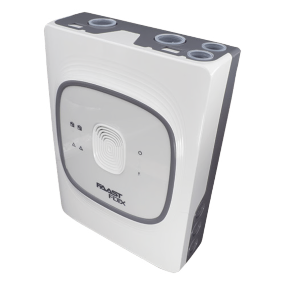 DETECTOR DE HUMO POR ASPIRACIÓN FAAST FLEX / 2 TUBERÍAS / 2 ZONAS / HASTA 2,000 M² DE COBERTURA / HASTA 105 METROS DE TUBERÍA