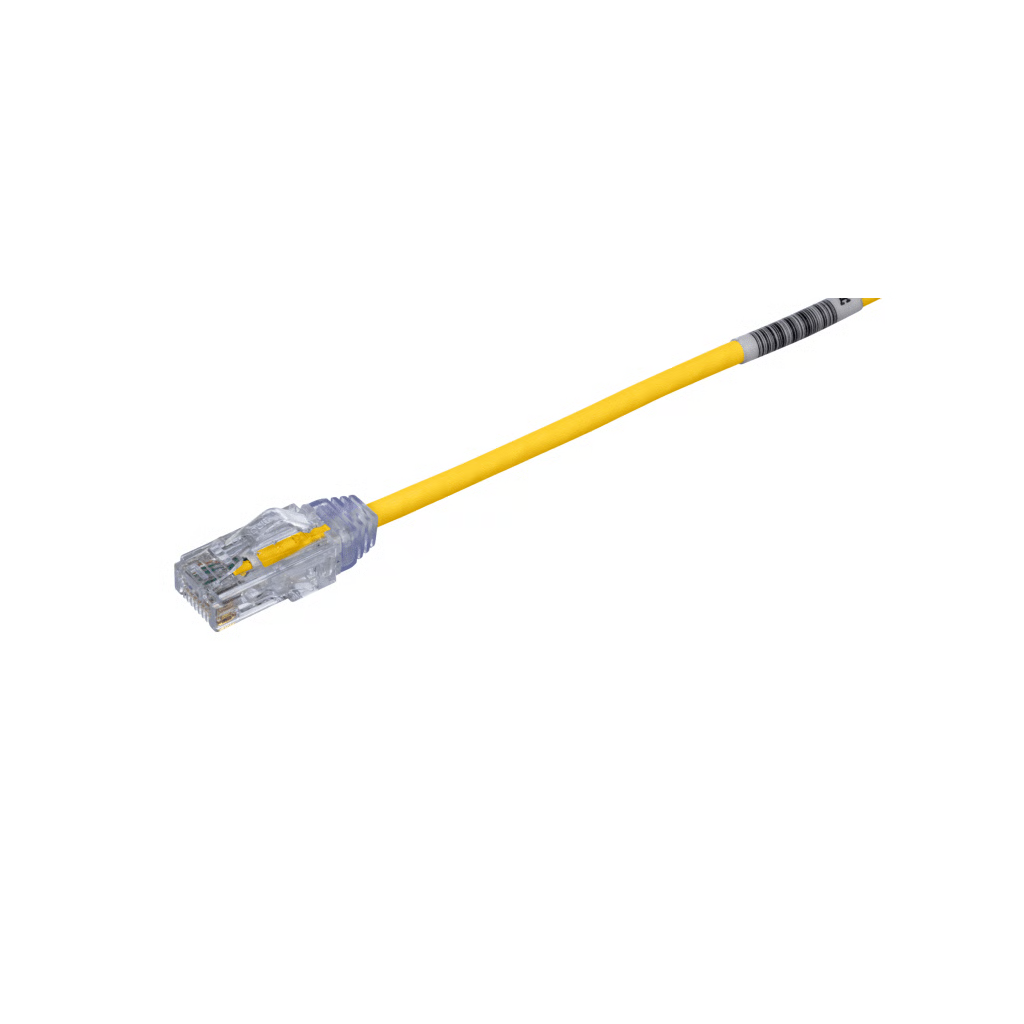 CABLE DE PARCHEO TX6, UTP CAT6, DIAMETRO REDUCIDO (28AWG), COLOR AMARILLO, 4.57 METROS (15 PIES)