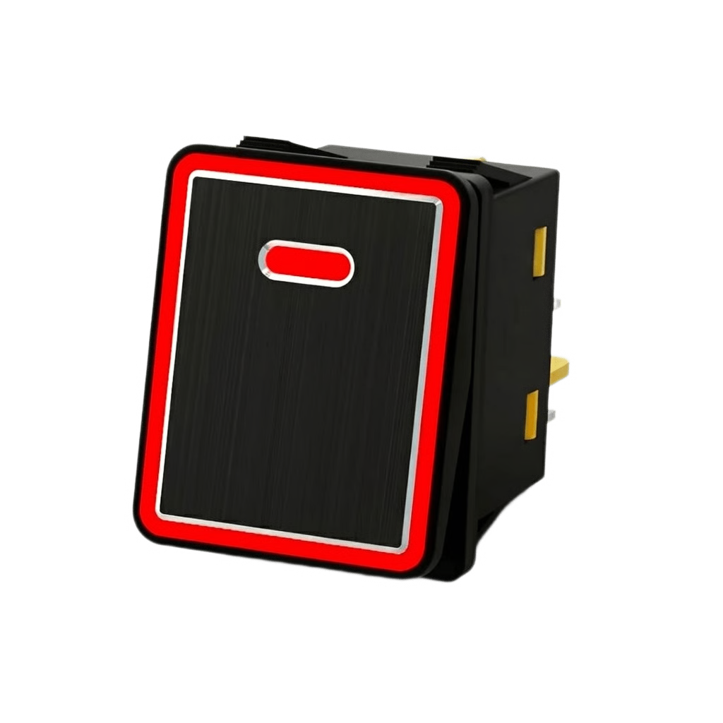 INTERRUPTOR TIPO SWITCH CON LED COLOR ROJO / IP65 / DISEÑO INDUSTRIAL CON PANEL DE ALUMINIO / NO, COM, NC / TERMINALES TIPO TORNILLO